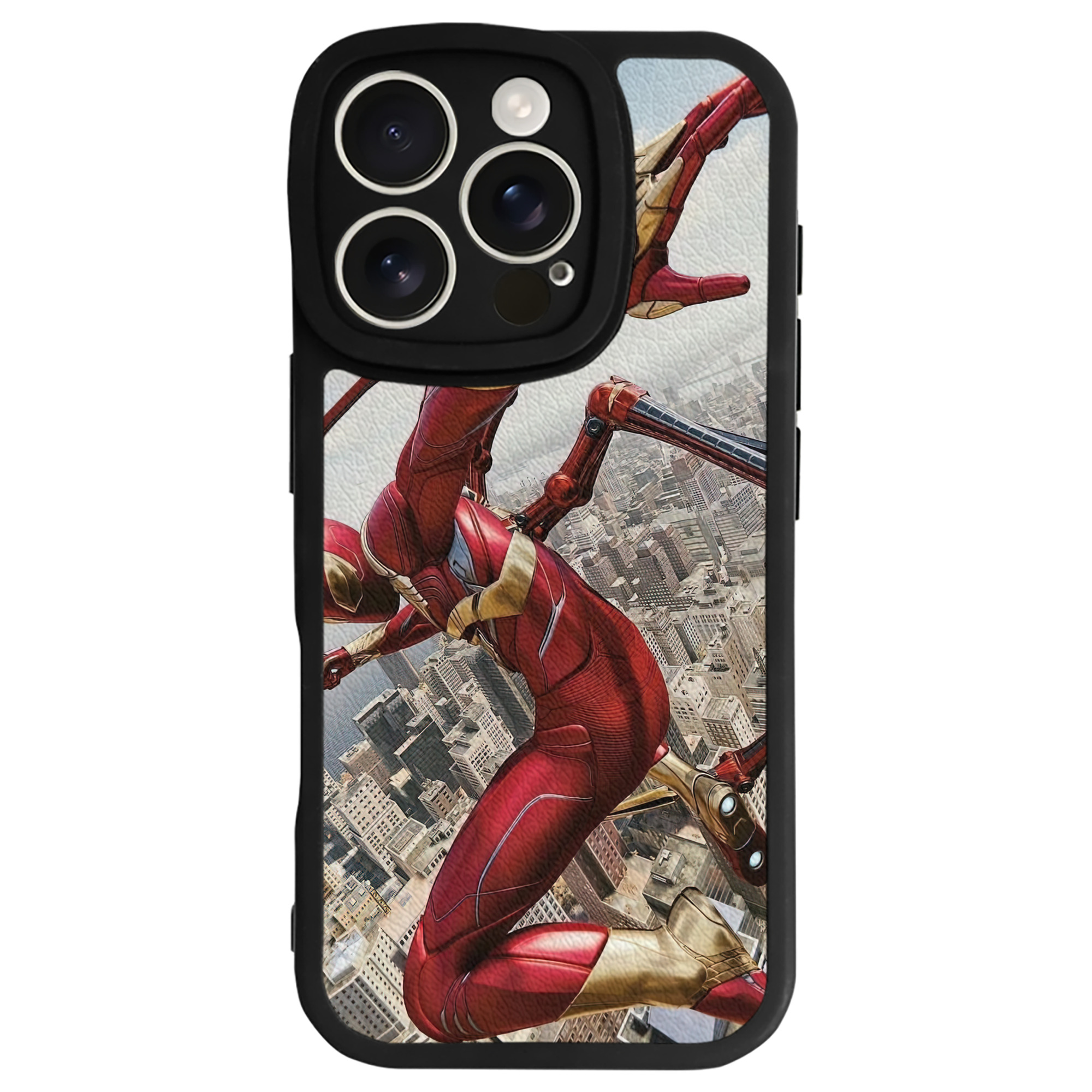 Spider Man スパイダーマン 【iPhone 16シリーズ対応】シリコンスマホケース（レザー調） 材質：シリコン